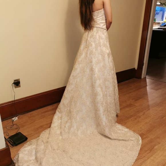 Alfred Sung Wedding Dress Size 4 - Picture 8 of 11